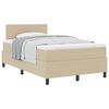 vidaXL Boxspringbed Lichtgrijs en wit. 120 x 190 cm Katoen Stof