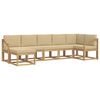 vidaXL Buiten bankenset 7 st Wit en Beige Polyester