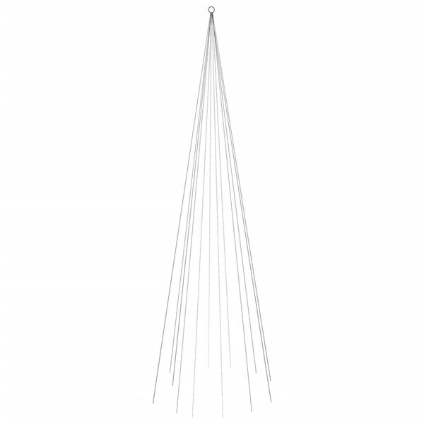 vidaXL Vlaggenmast kerstboom 732 LED's meerkleurig 500 cm