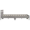 vidaXL Bedframe met hoofdeinde en LED grijs sonoma eiken 150x200 cm