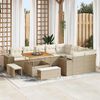 vidaXL Tuin Sofa Set met kussen 12 pcs Beige poly rattan