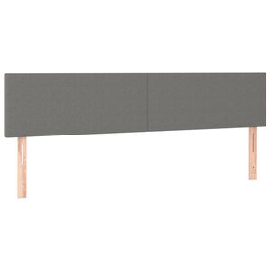 vidaXL Hoofdborden 160x5x78/88 cm stof donkergrijs