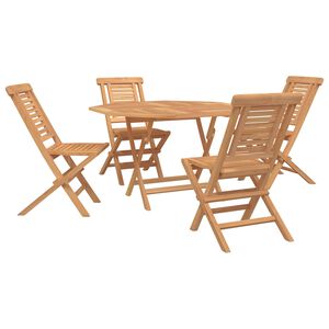 vidaXL Tuinset 5 st Bruin Massief Teakhout