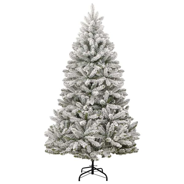 vidaXL Kunstkerstboom met 300 LED Groen en Wit 300 cm PVC en Metaal