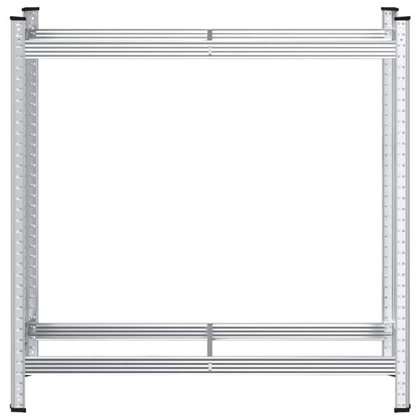 vidaXL Bandenrek 2-laags 110x40x109 cm staal zilverkleurig