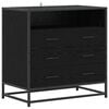 vidaXL Ladenkast 3-Lade Zwart eiken 70 x 41 x 70 cm Bewerkt hout