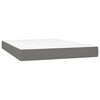 vidaXL Boxspring met matras fluweel donkergrijs 140x200 cm