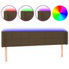 vidaXL Hoofdbord LED 183x16x78/88 cm stof donkerbruin
