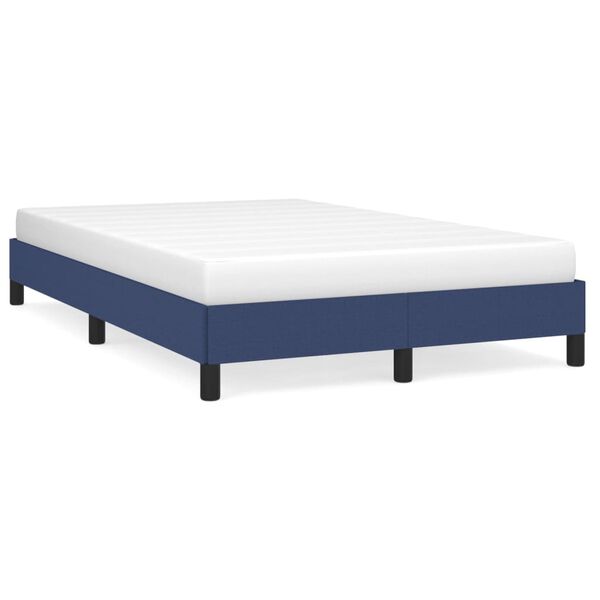 vidaXL Bedframe zonder matras 120x190 cm stof blauw