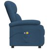 vidaXL Massagestoel elektrisch stof blauw