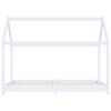 vidaXL Kinderbedframe massief grenenhout wit 80x160 cm