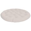 vidaXL Papasan Stoel Kussen VIANEN 100% Polyester Wit &Oslash; 130 x 12 cm