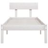 vidaXL Bedframe massief grenenhout wit 90x200 cm