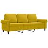 vidaXL Driezitsbank 180 cm fluweel geel