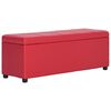 vidaXL Bankje met opbergvak 116 cm kunstleer rood