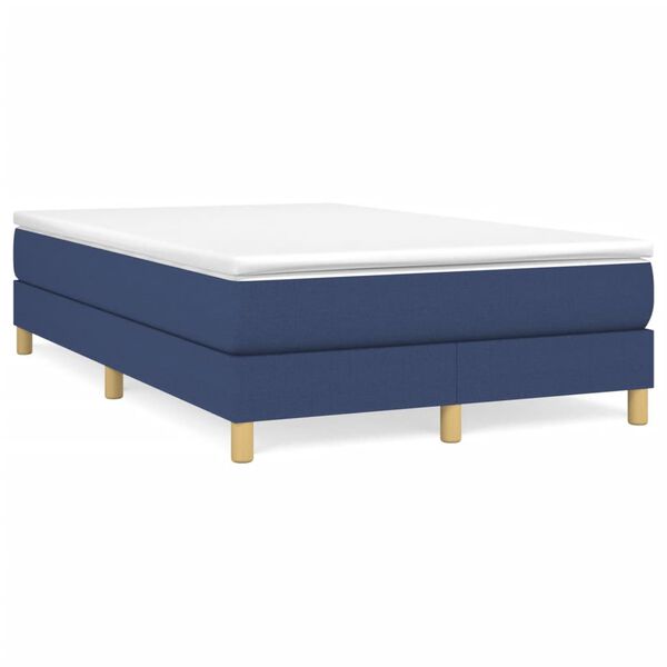 vidaXL Boxspring bed 120x200 cm stof blauw