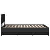 vidaXL Bedframe met hoofdeinde Zwart 137 x 203 cm Bewerkt hout