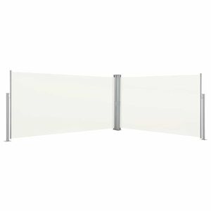 vidaXL Windscherm uittrekbaar 160x600 cm cr&egrave;me