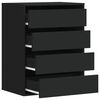 vidaXL Ladekast 60x41x76 cm bewerkt hout zwart