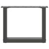 vidaXL Salontafelpoten 2 st U-vormig 30x(30-31) cm staal antraciet