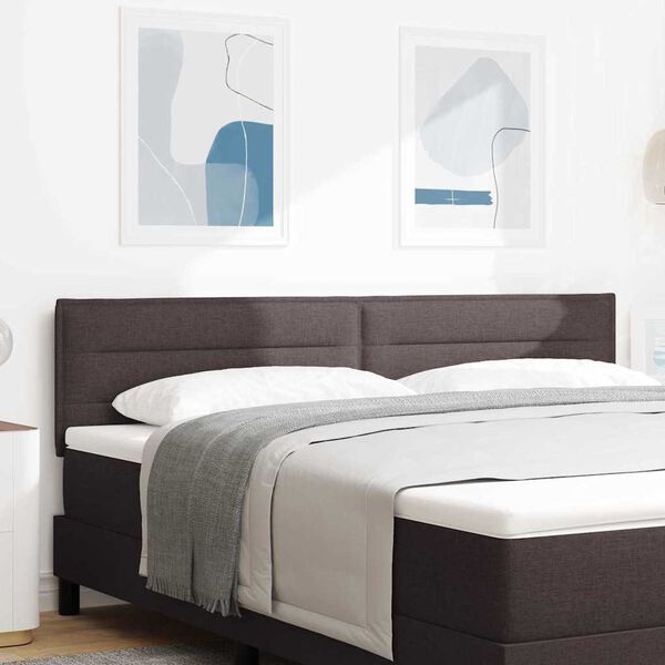 vidaXL Hoofdbord met hoofdeinde Donkerbruin 180 cm Nep Leer