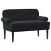 vidaXL Loungebank met knopencomfort Zwart 120 x 66 x 78 cm fluweel
