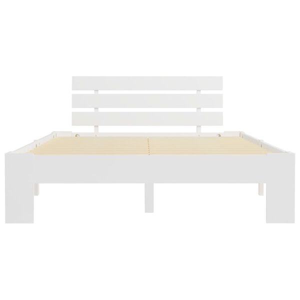 vidaXL Bedframe massief grenenhout wit 120x200 cm