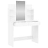 vidaXL Kaptafel met spiegel 96x39x142 cm hoogglans wit