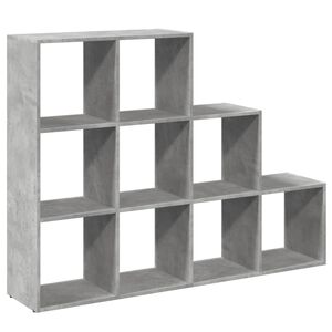 vidaXL Kamerscherm / boekenkast 3-laags 137,5x29x103,5 cm hout grijs