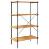 vidaXL Opbergrek 4-laags 80x40x130 cm zwart en eikenkleurig