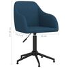 vidaXL Eetkamerstoelen draaibaar 4 st fluweel blauw