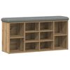 vidaXL Schoenenbank 102x32x50 cm bewerkt hout artisanaal eikenkleur