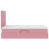 vidaXL Opbergbed met LED met matras met LED Roze 120 x 200 cm Fluweel