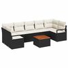 vidaXL Tuin Sofa Set met kussen 8 pcs Zwart Poly riet