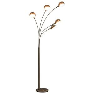 vidaXL Lamp staand 5xE14 200 cm zilverkleurig