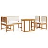vidaXL Tuinbankset 4 pcs Bruin Massief Acaciahout