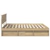vidaXL Bedframe met hoofdeinde Sonoma 200 x 200 cm Bewerkt hout