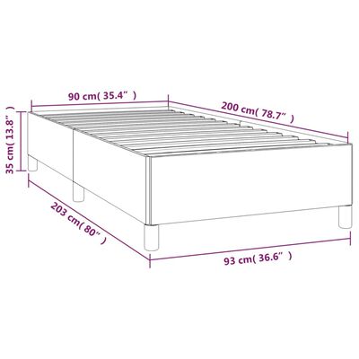 vidaXL Bedframe stof groen 90x200 cm