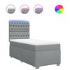 vidaXL Boxspring met matras stof lichtgrijs 100x200 cm