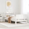vidaXL Bedframe met hoofdeinde zonder matras 90x190 cm wit