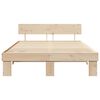 vidaXL Bedframe met hoofdeinde Naturel 150 x 200 cm Massief grenenhout