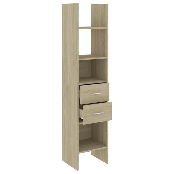 vidaXL Boekenkast 40x35x180 cm bewerkt hout sonoma eikenkleurig