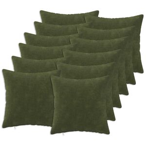 vidaXL Kussen 12 st HEERLEN Groen 40 x 40 cm Microfiber Fleece