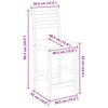 vidaXL Eettafelstoelen 2 pcs Wit 40 x 47,5 x 99,5 cm