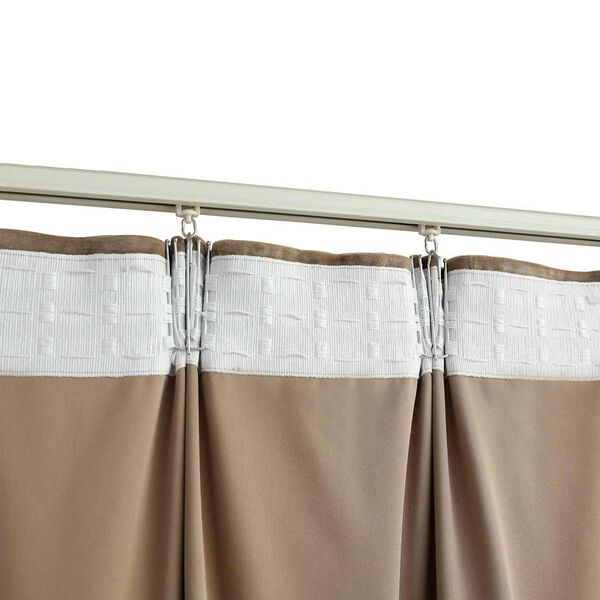 vidaXL Gordijnen verduisterend 2 st met haken 140x245 cm fluweel beige