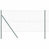 vidaXL Euro-hek met grondbevestiging 10 x 1,2 m PVC-Coated Staal Groen