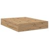 vidaXL Opbergbedframe met lade Artisan Eiken 160 cm Bewerkt hout