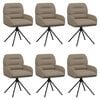 vidaXL Draai Eetstoelen 6 pcs Kunstleer Cappuccino 59 x 59,5 x 90 cm