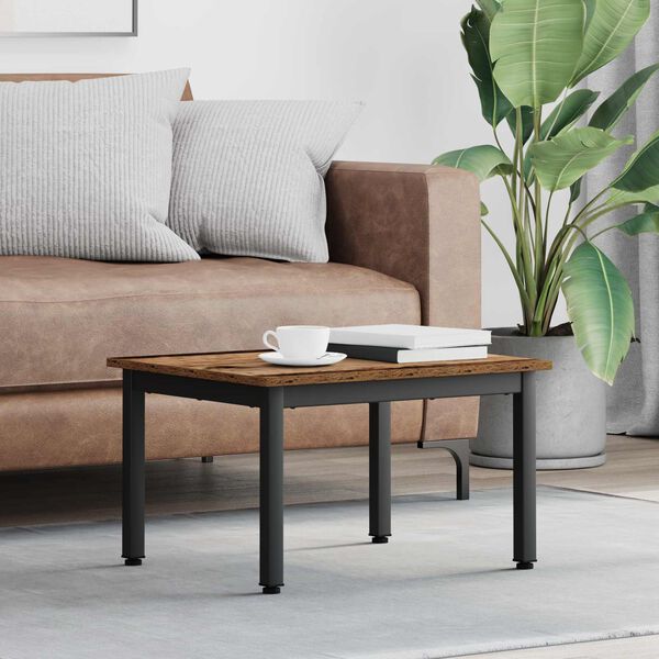 vidaXL Salontafel Oudhout 60 x 50 x 36 cm Bewerkt hout