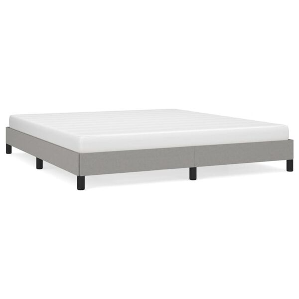 vidaXL Bedframe zonder matras stof lichtgrijs 160x200 cm
